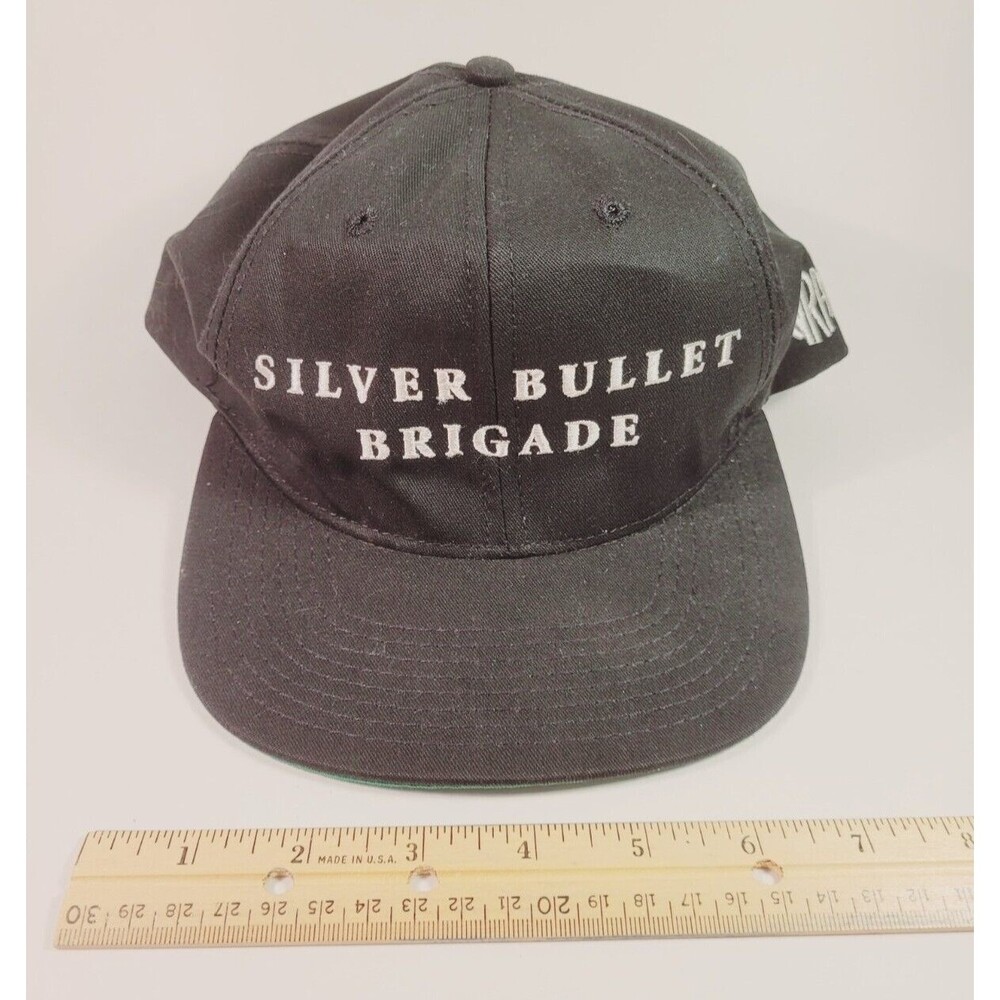 Vintage Silver Bullet Brigade NRA SnapBack Truckers Hat Charlton  Heston USA